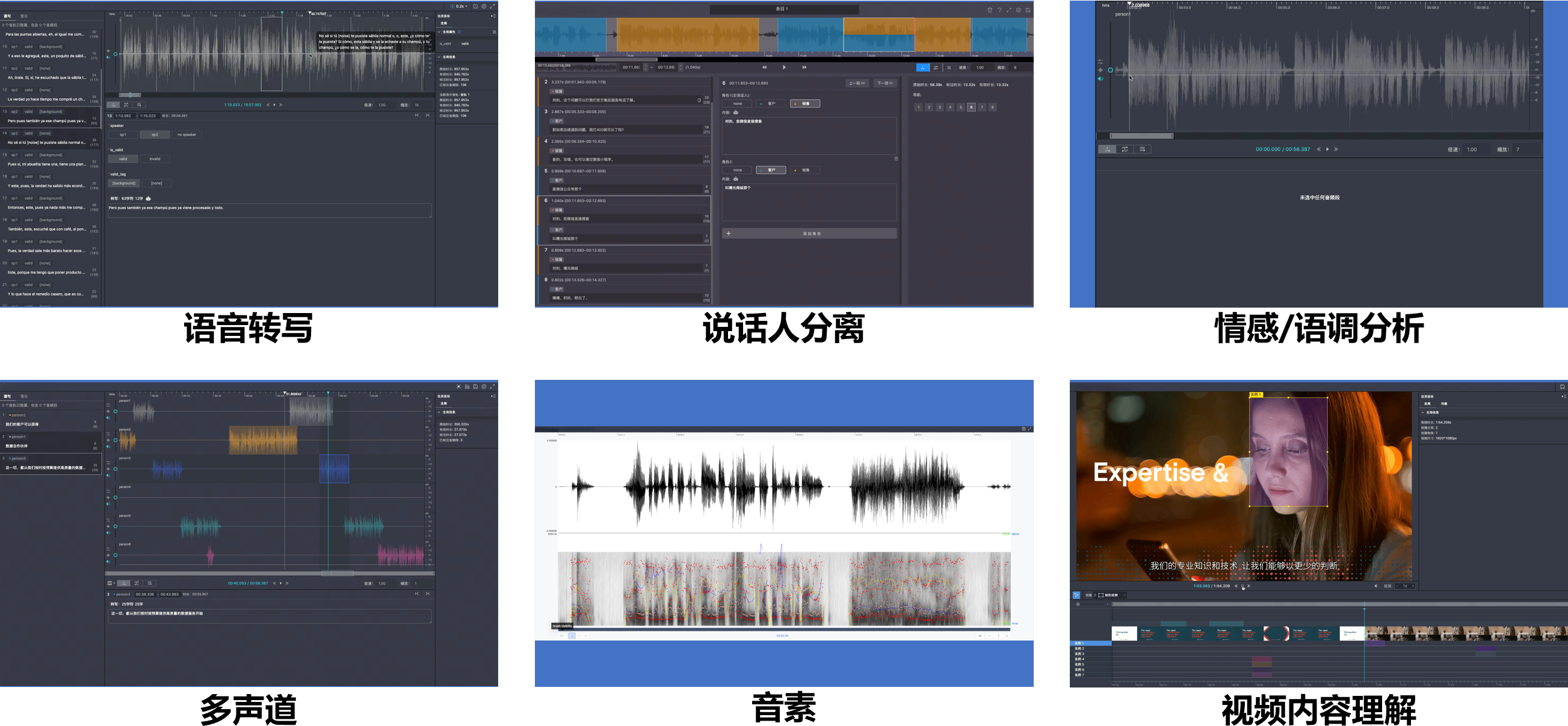 语音/视频数据标注工具操作界面